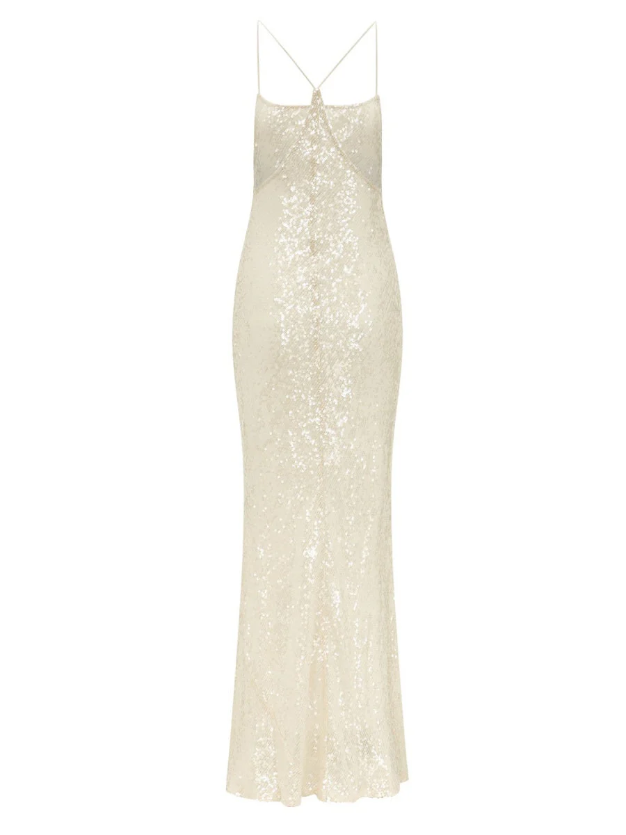 Backless Camisoles Sequins Slim-fit Banquet Maxi Dresses - Image 13
