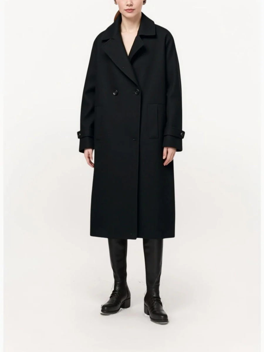 Black Woolen Coat - Image 6