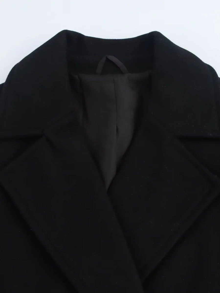 Black Woolen Coat - Image 8