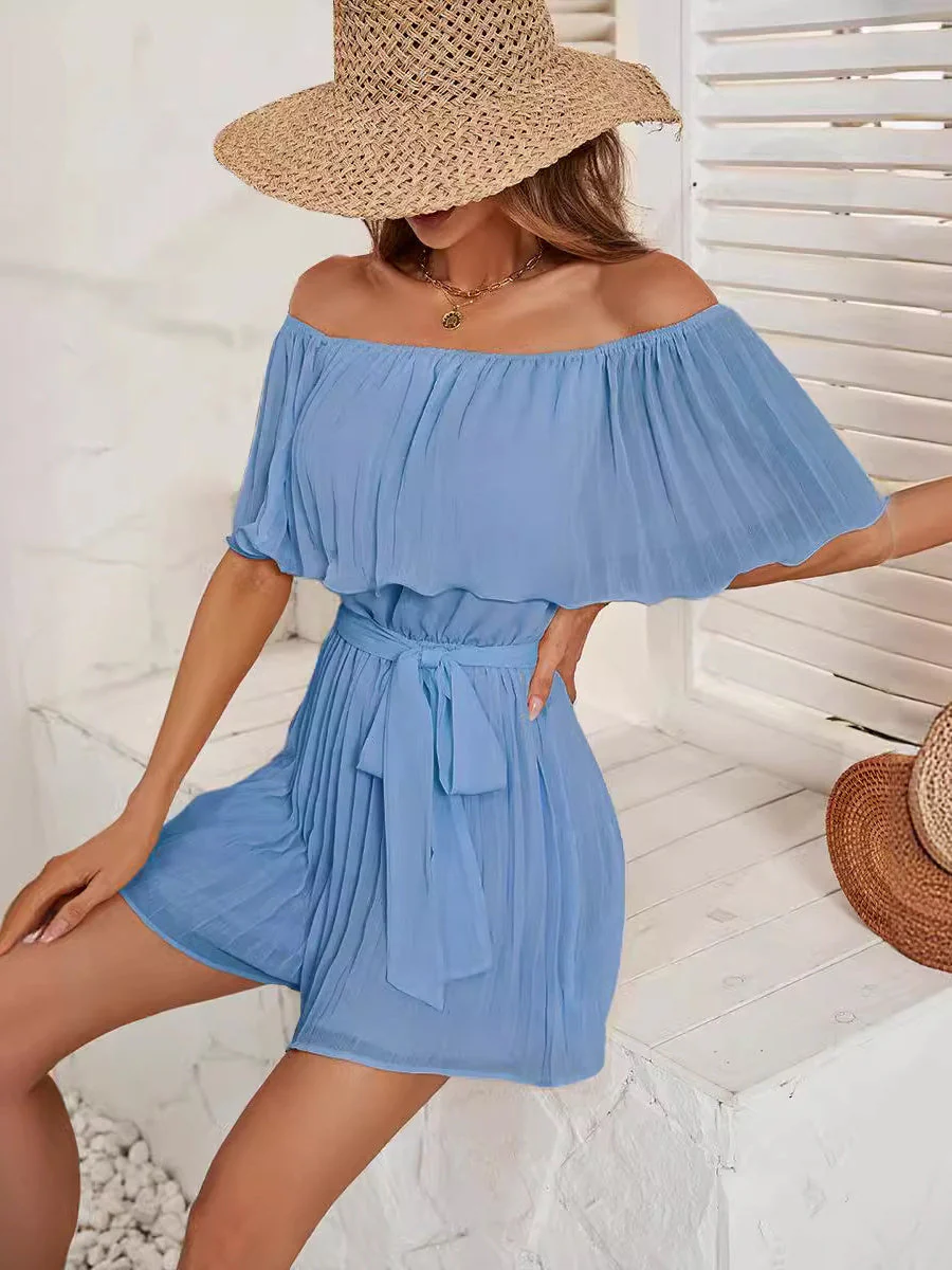 One-shoulder Mesh Jumpsuits - Image 2