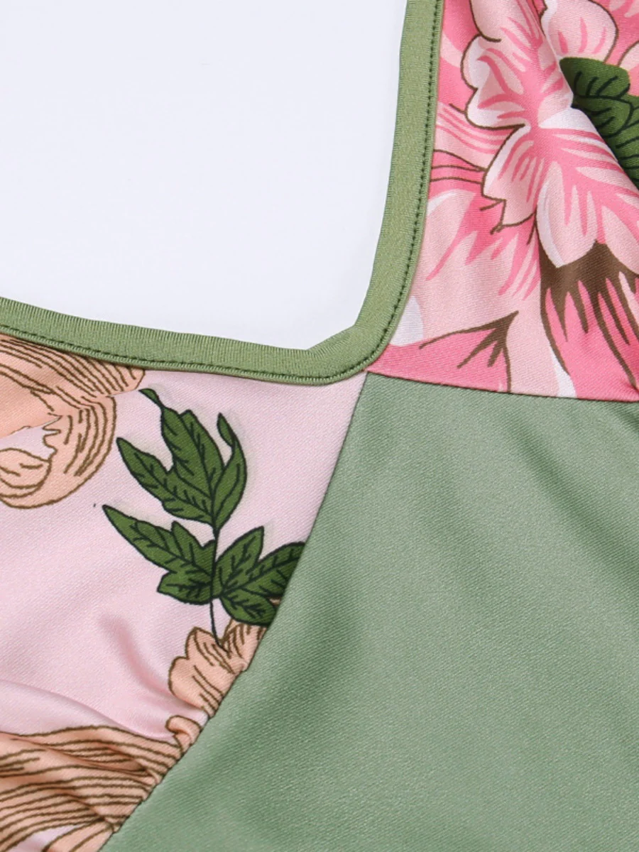 V-neck Camisoles Printed Sexy Backless Maxi Dresses - Image 14