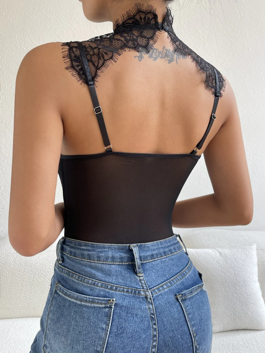 Lace Bandage Perspective Bodysuits - Image 17