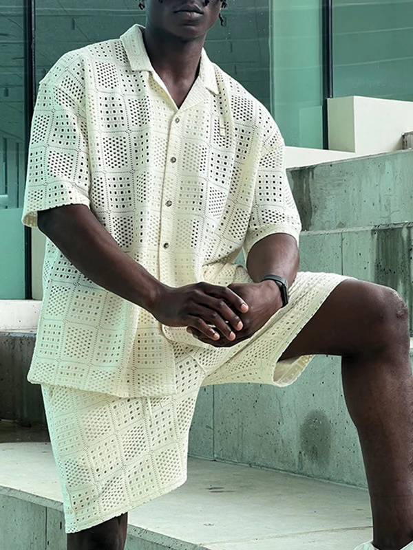 Hollow Out Loose-fit Vacation 2-piece Sets Set - Image 2