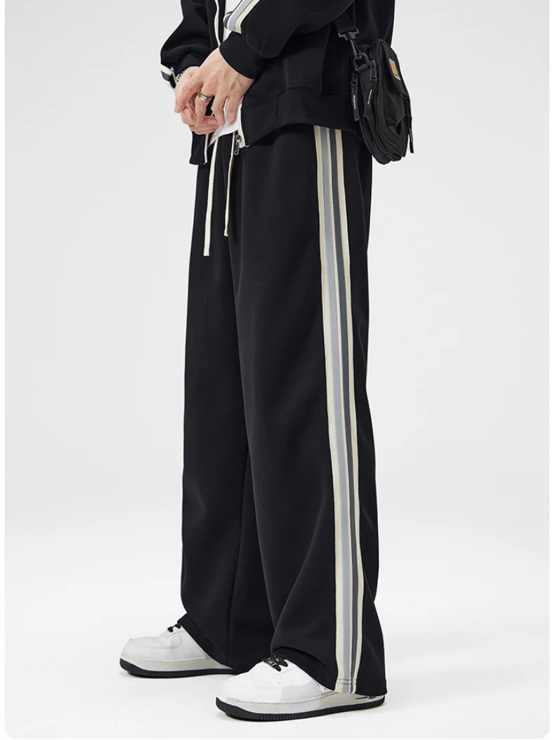 Stripes Wide-leg Leisure Pants - Image 5