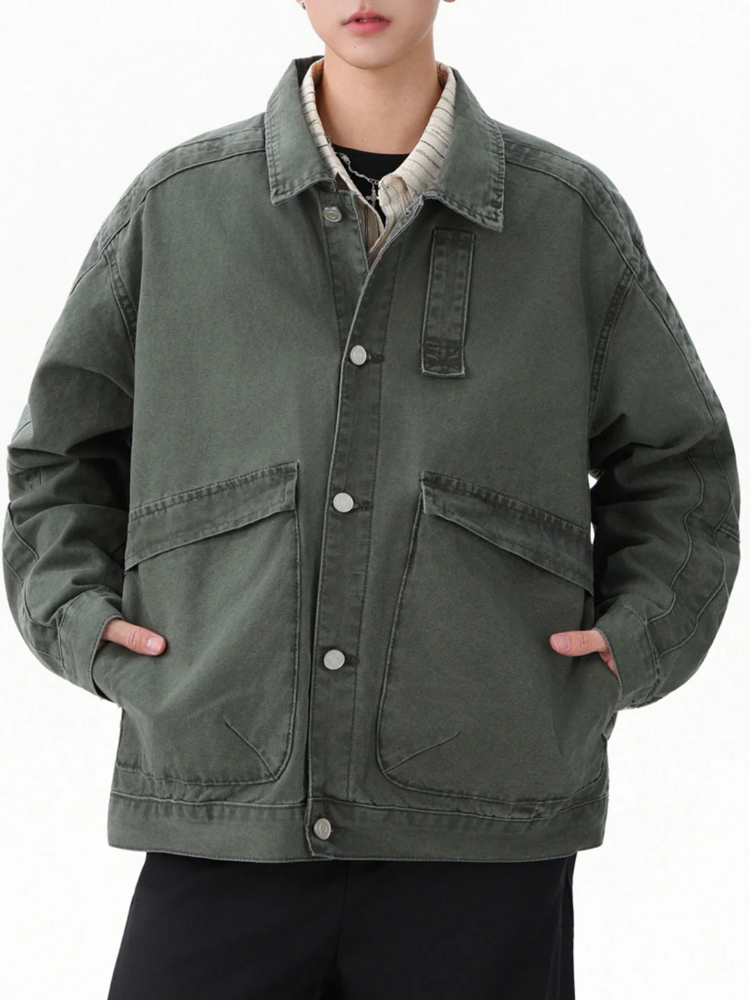 Retro Martin Beaded Canvas Washing Work Jacket - Image 2