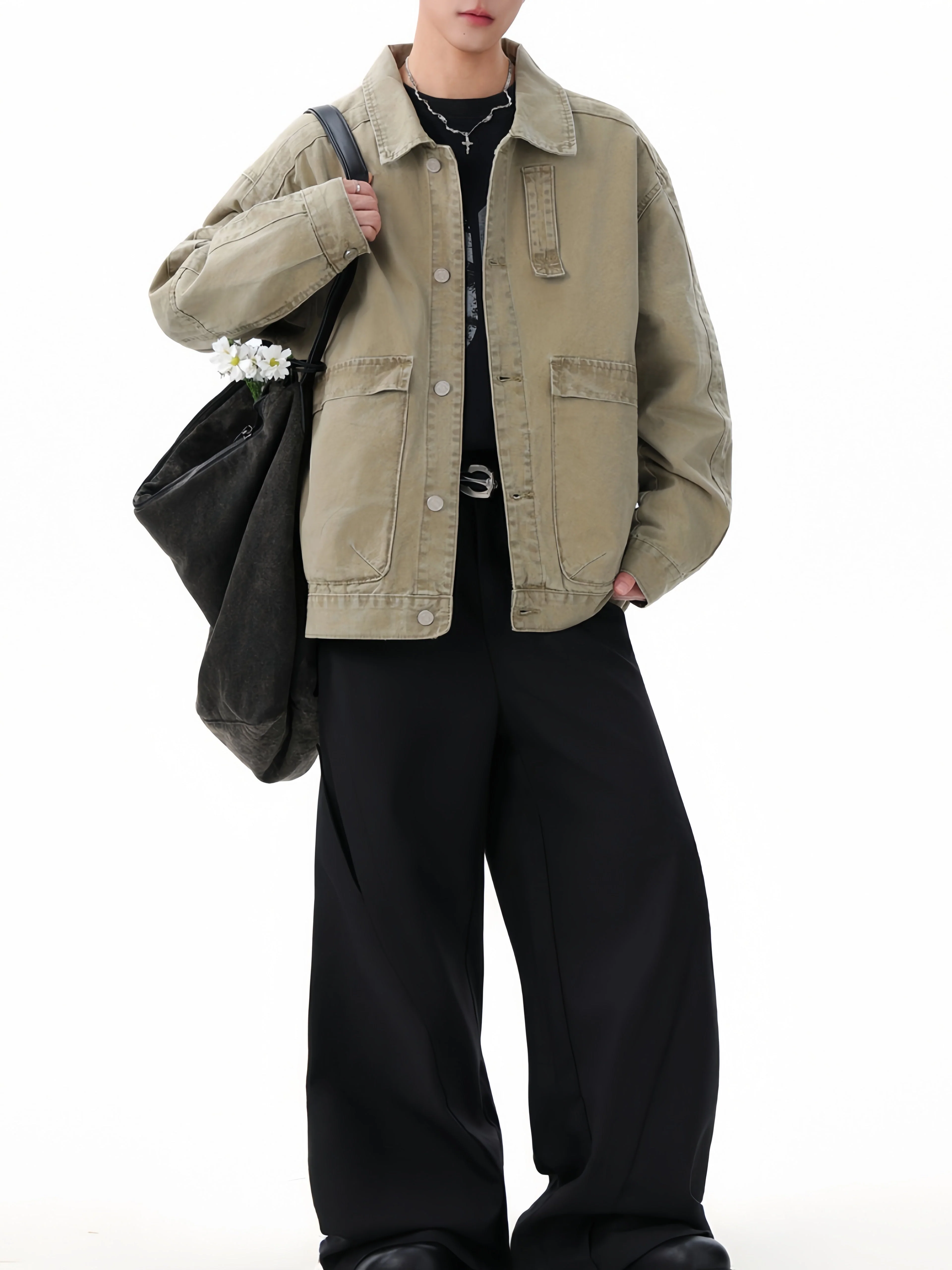 Retro Martin Beaded Canvas Washing Work Jacket - Image 6