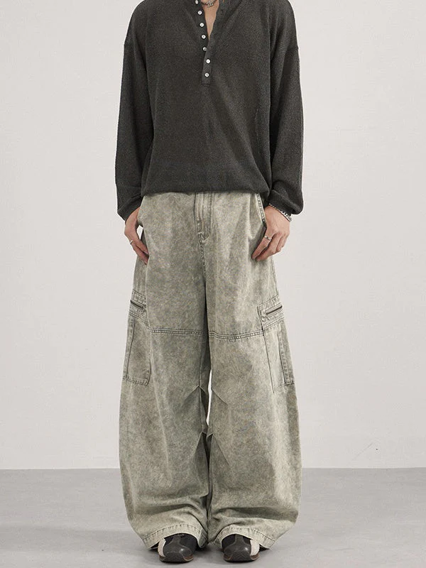 Liber Autumn Neutral wear Pocket decoration Other Cargo Trousers - Image 7