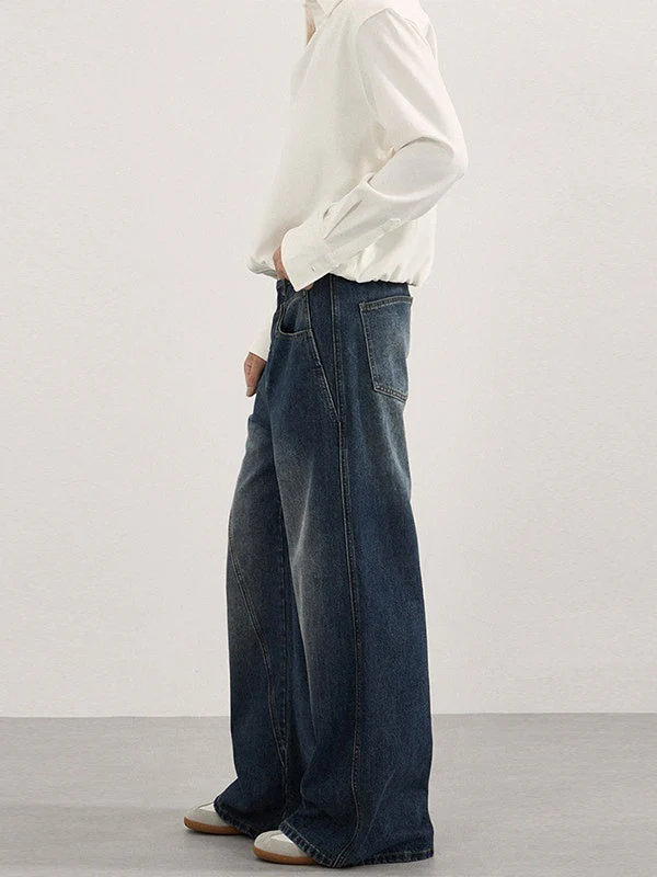 Irregular Deconstruction Segmentation A-shaped Slimming Jeans - Image 2