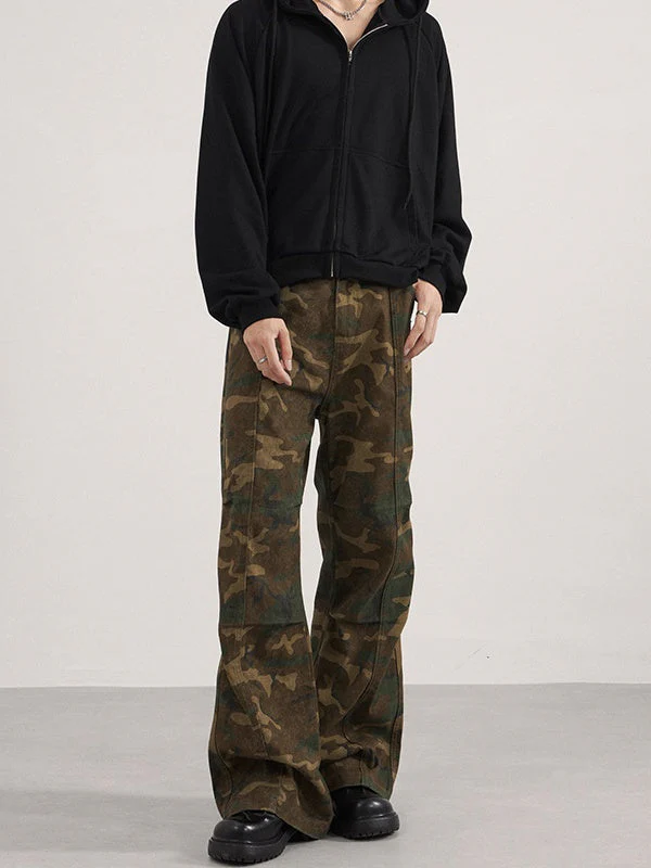 Liber Autumn Neutral Camouflage Cargo Trousers - Image 2