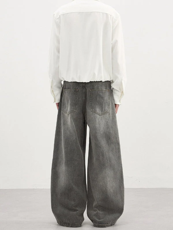 Grey Wash Straight-Leg Minimal Jeans - Image 3