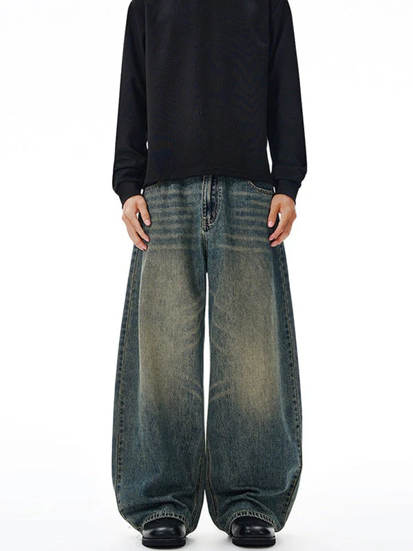 Distressed Washed Jeans