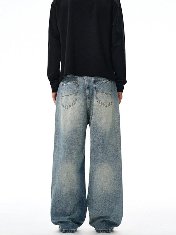 Liber Autumn Men's Pocket decoration Jeans - Image 2