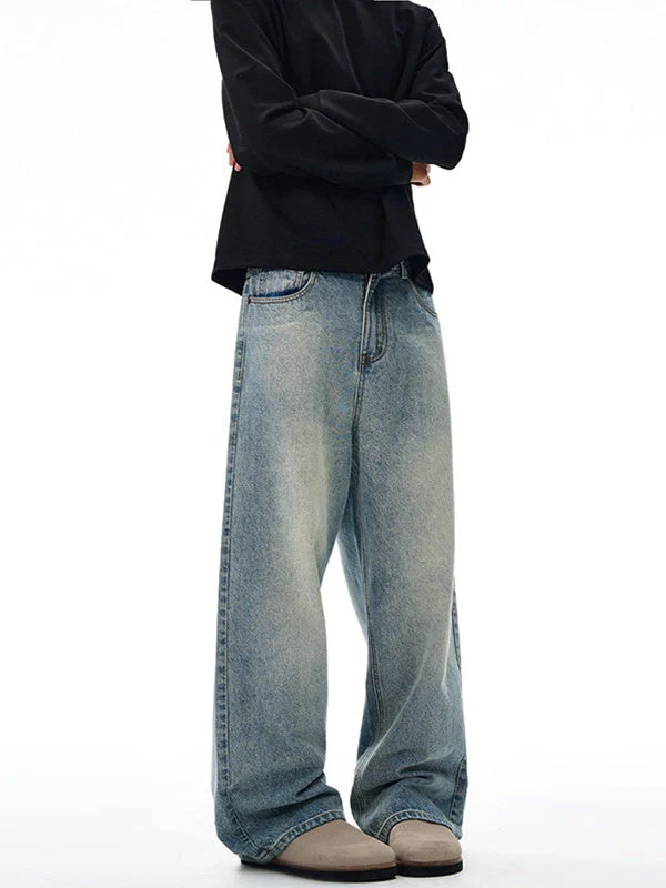 Liber Autumn Men's Pocket decoration Jeans - Image 3