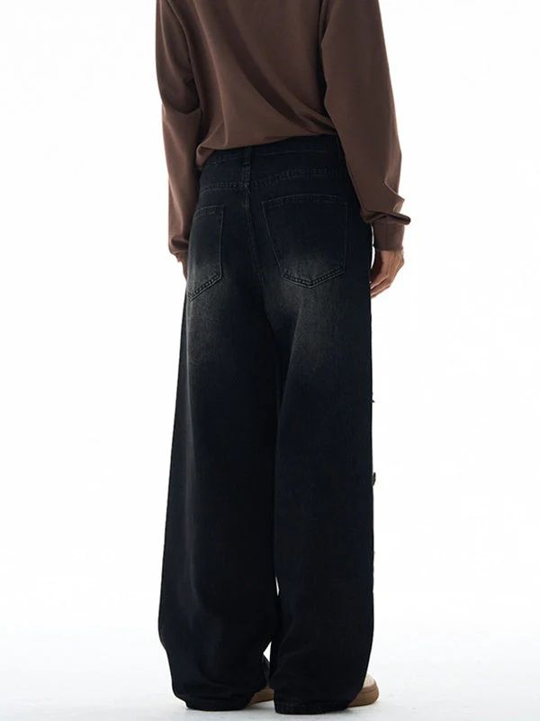 Liber Autumn Neutral wear Button decoration Jeans - Image 3