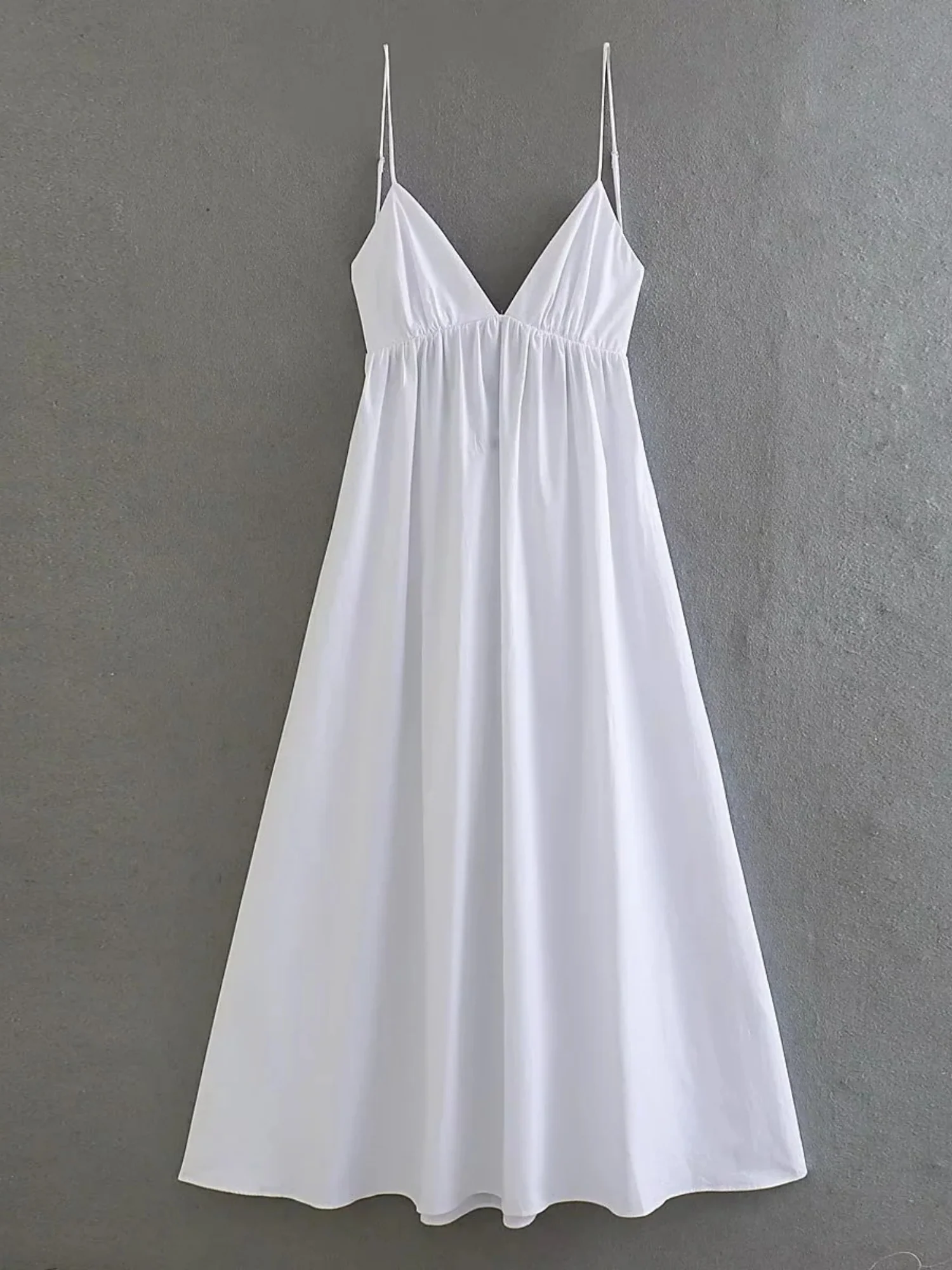 Big Backless V-neck Camisoles Maxi Dresses - Image 4