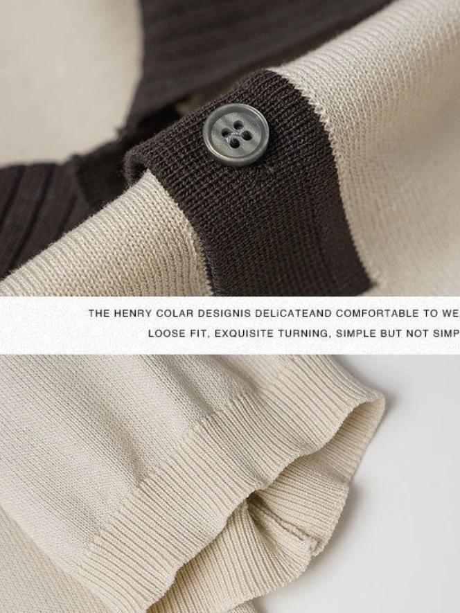 Old Money Style Line Stereo Slim-fit Polo Shirts - Image 5
