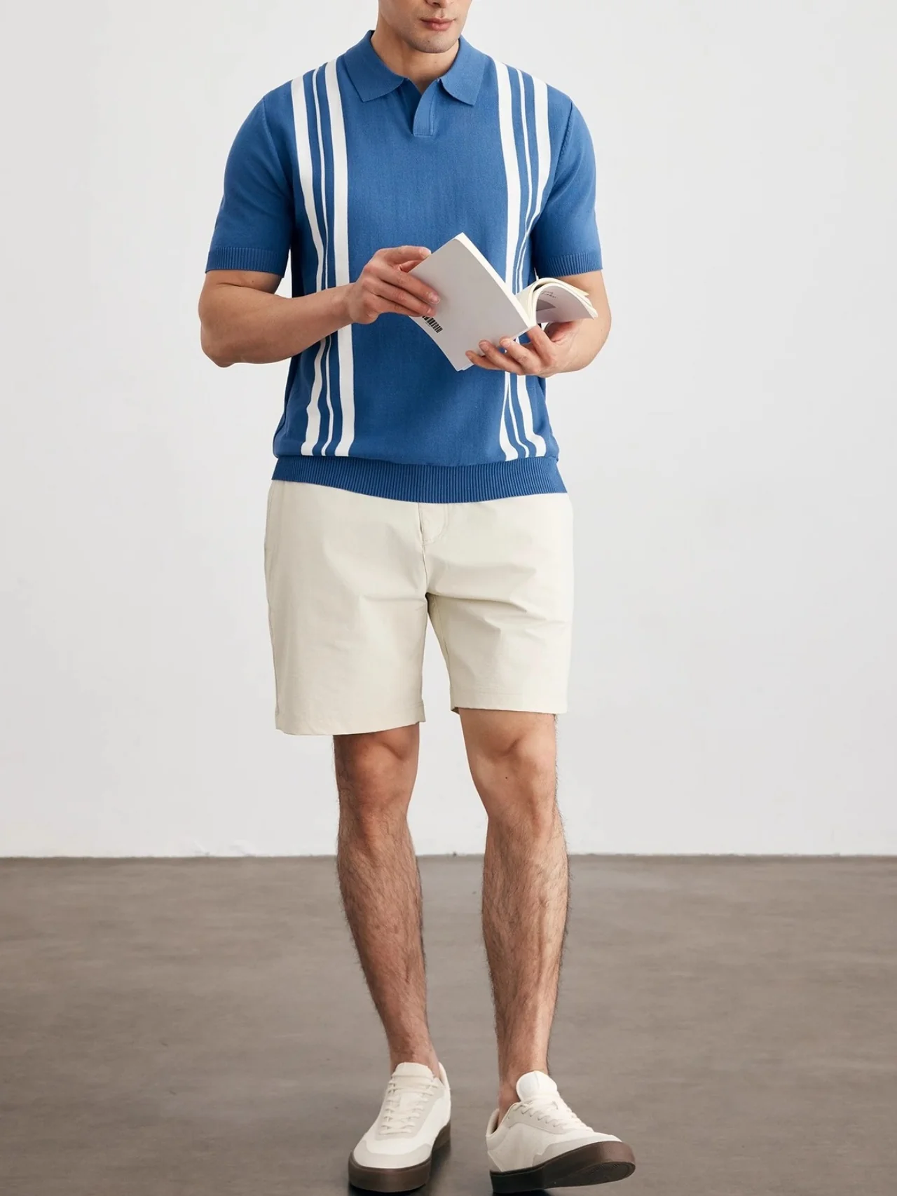 Vertical Stripe Old Money Style Polo Shirts - Image 3