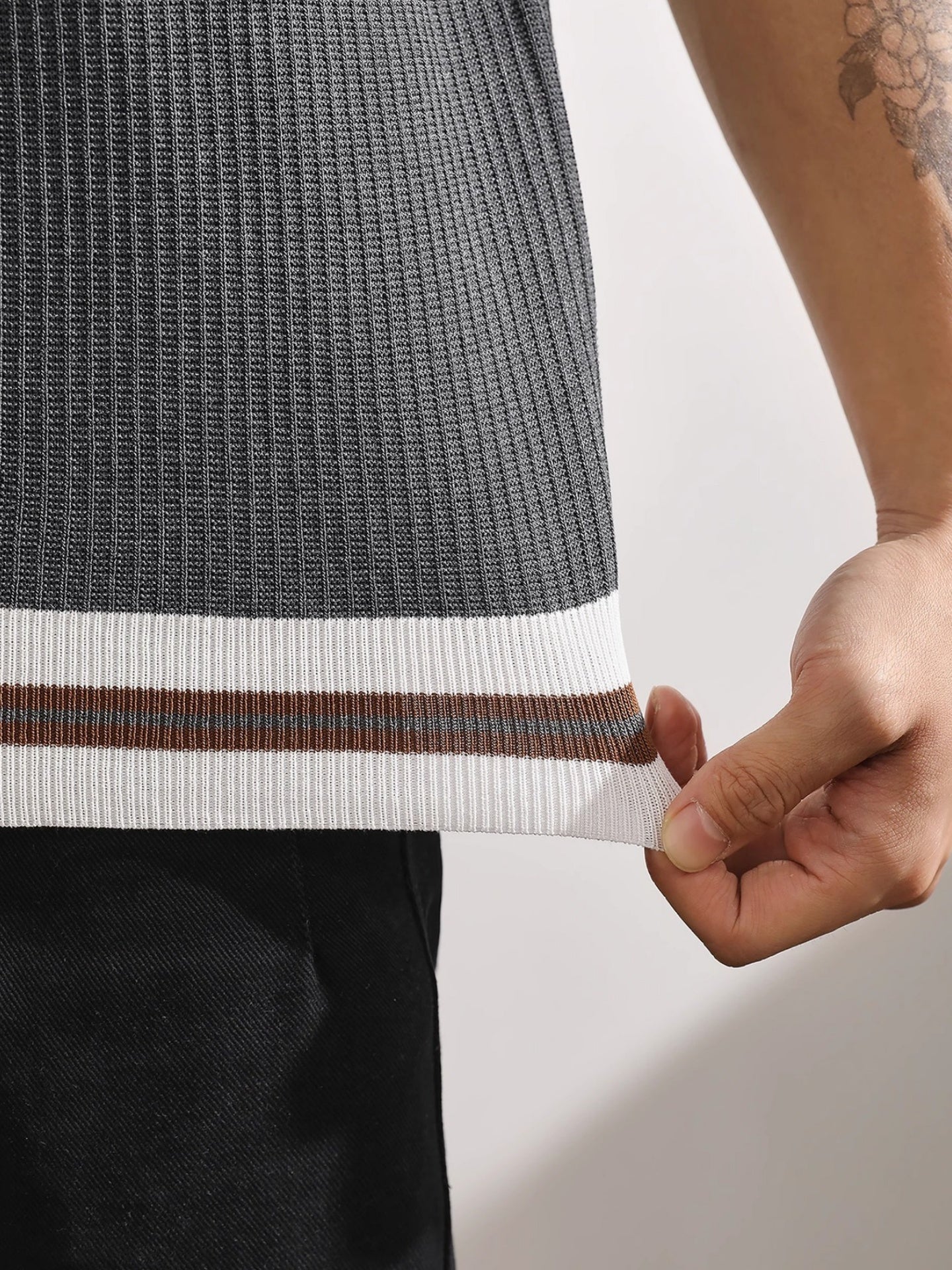 Color Matching Stripes Old Money Style T-shirts - Image 6