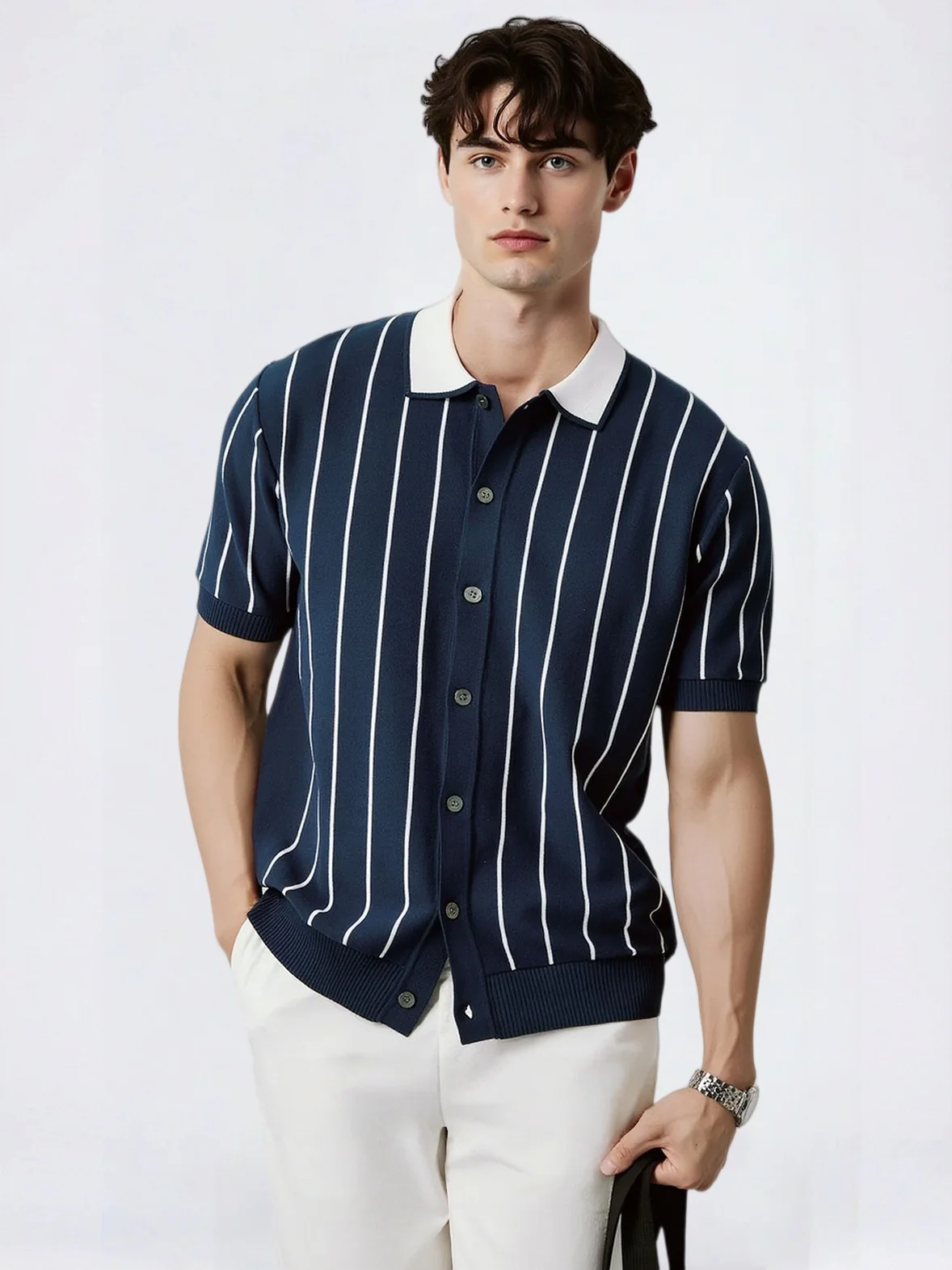 Stripes Old Money Style Breathable Polo Shirts