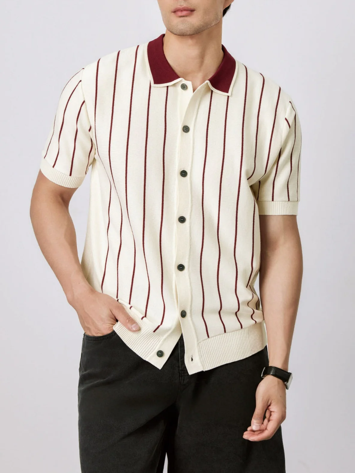 Stripes Old Money Style Breathable Polo Shirts - Image 5