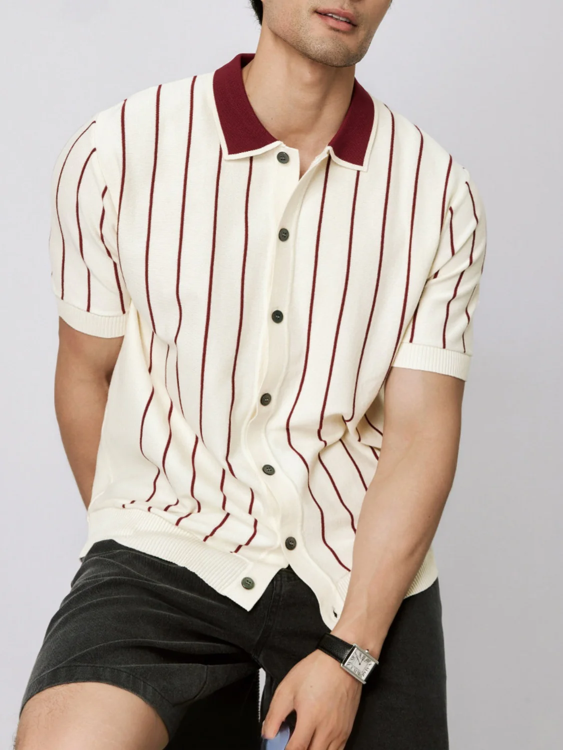 Stripes Old Money Style Breathable Polo Shirts - Image 6