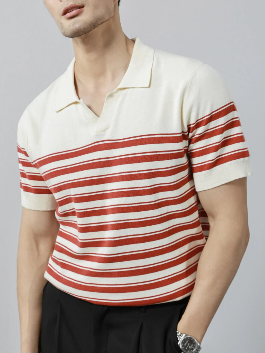 Stripes Old Money Style Polo Shirts - Image 5