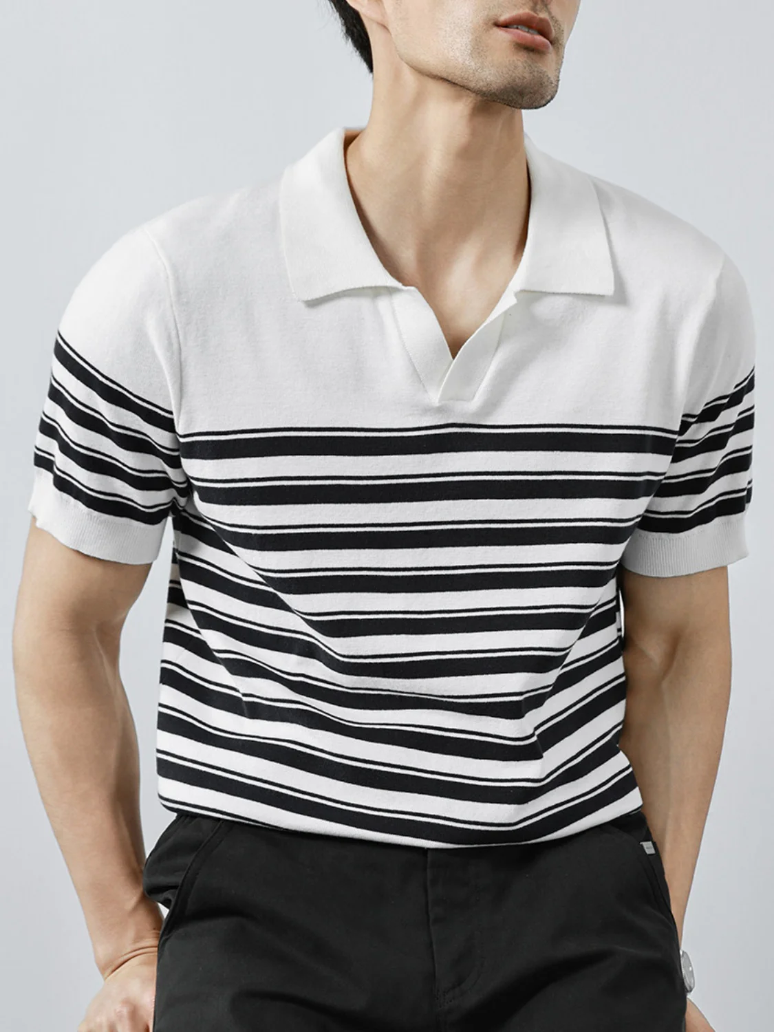Stripes Old Money Style Polo Shirts - Image 6