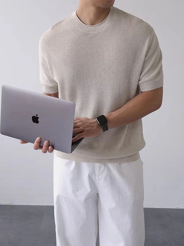 Hollow Out Breathable Solid Color T-shirts - Image 2