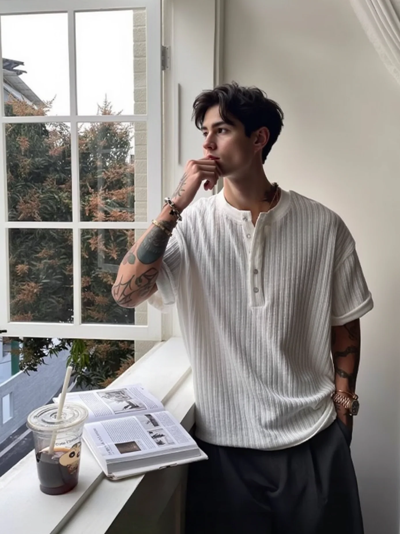 Henry's Collar Stripes T-shirts