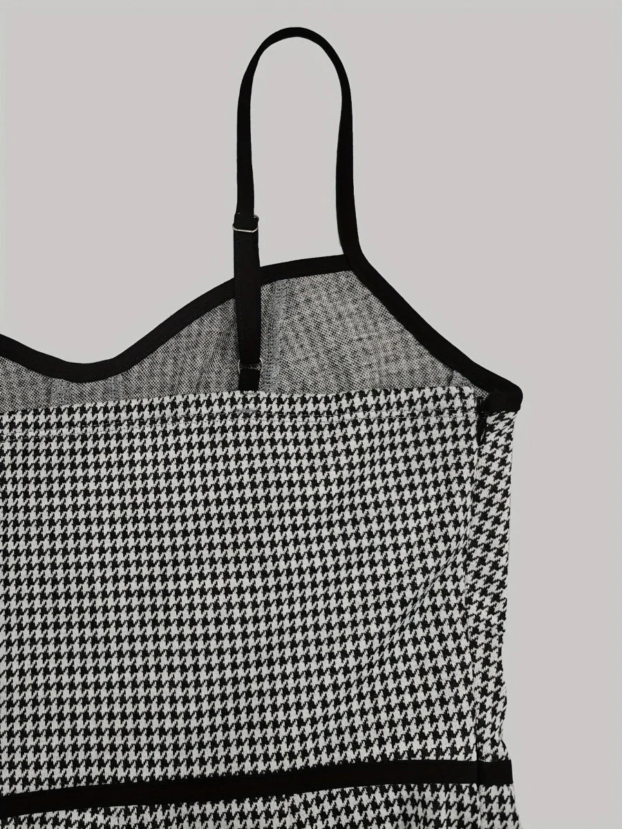 Plaid Camisoles Wide Leg Commuting Jumpsuits - Image 7