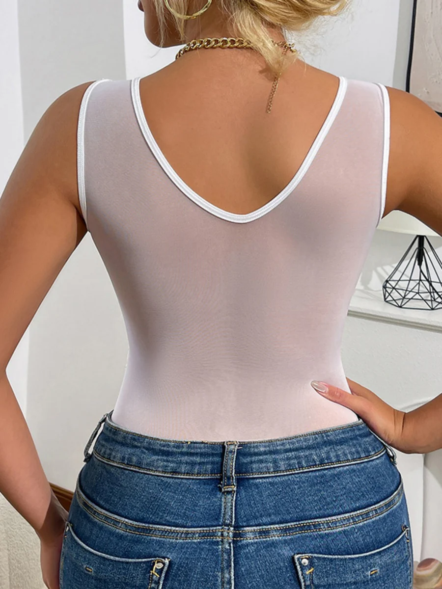 Lace Trim Hollow Bodysuits - Image 11