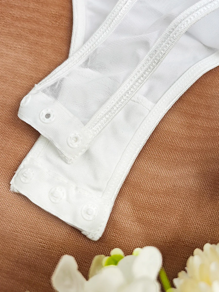 Lace Trim Hollow Bodysuits - Image 16