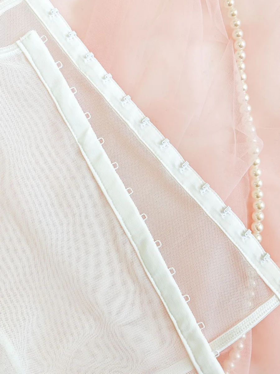Lace Trim Splicing Mesh Perspective Camisoles - Image 17