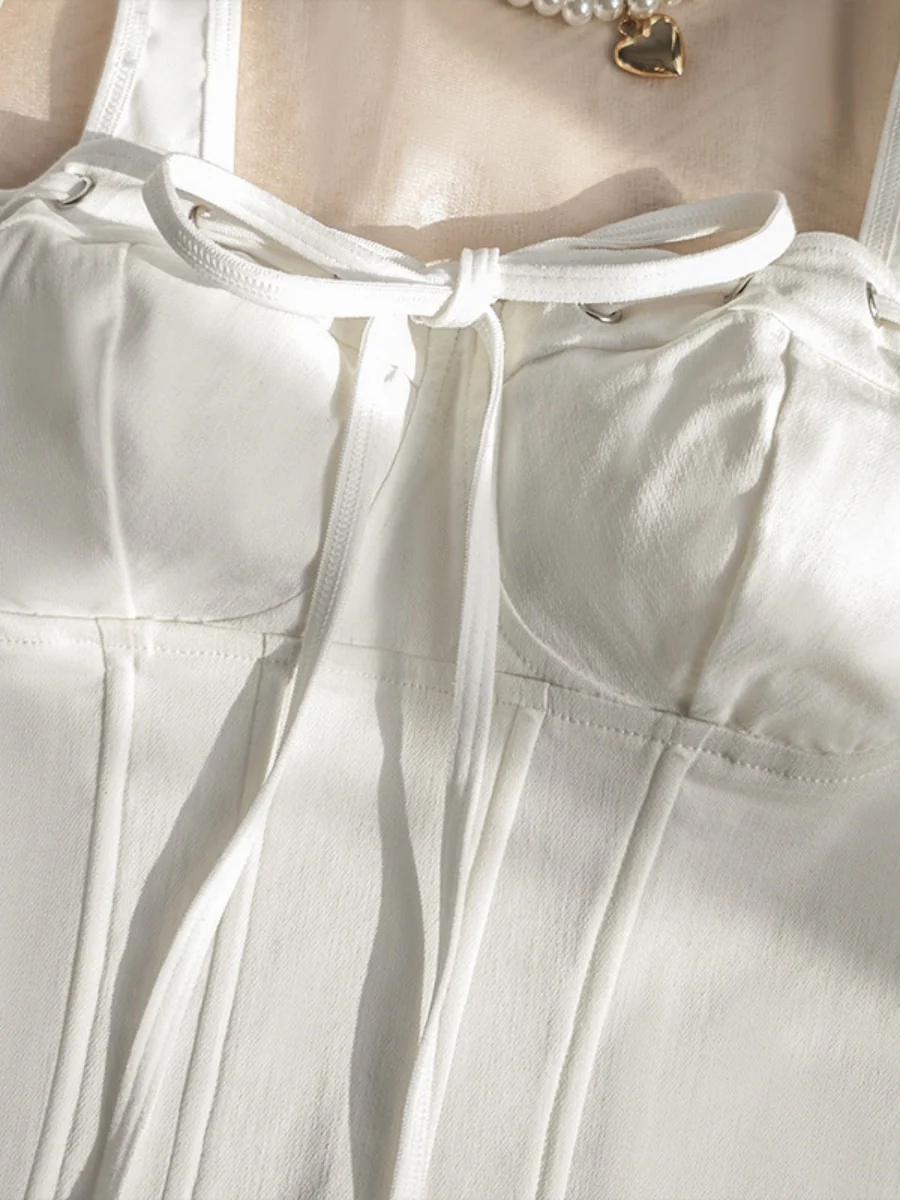 Lace Up Solid Color Camisoles - Image 10