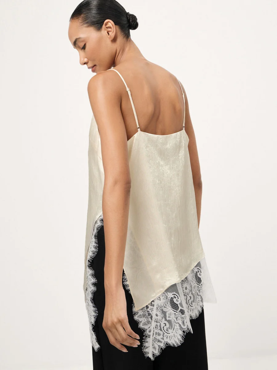 V-neck Lace-trimmed Camisole Top - Image 2