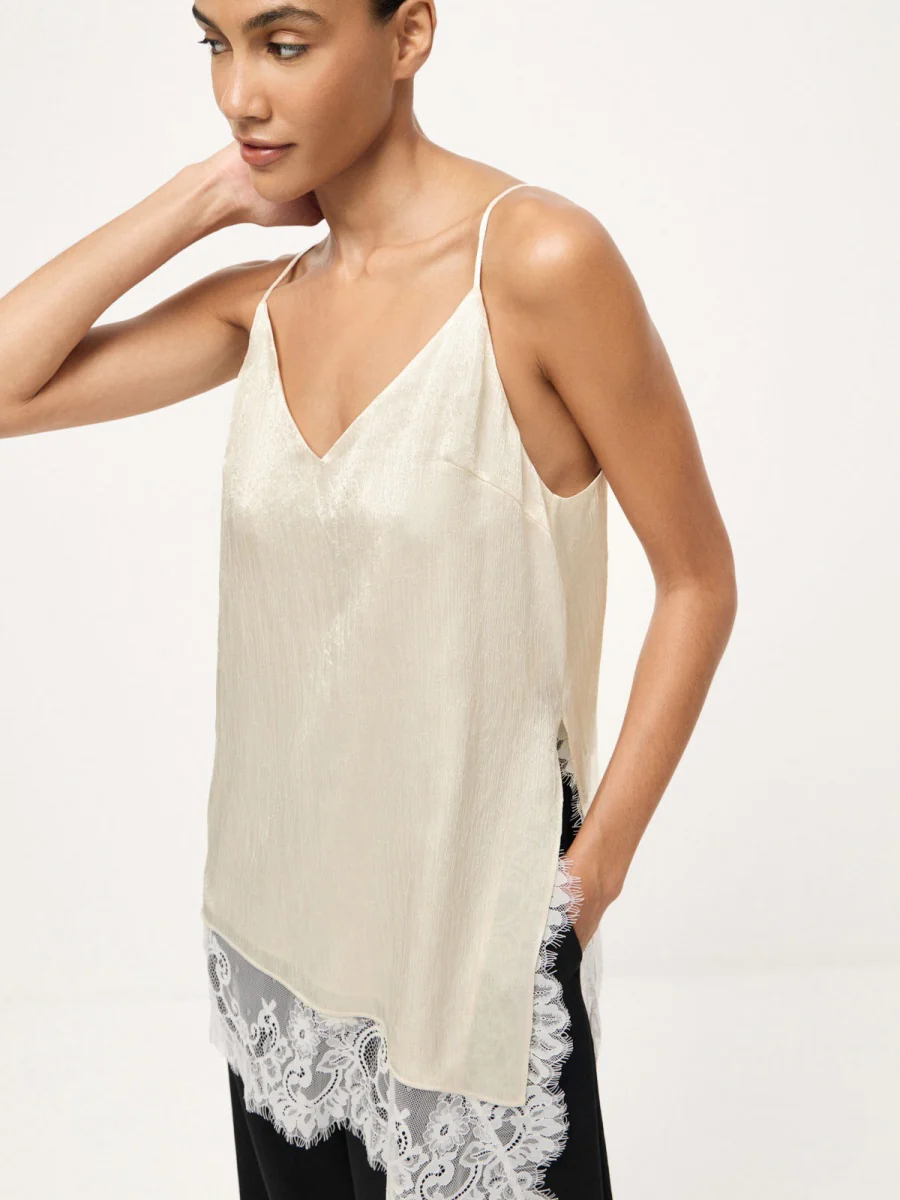 V-neck Lace-trimmed Camisole Top - Image 4