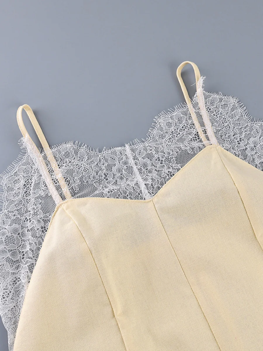 Lace-trimmed Camisole Short Dress - Image 8