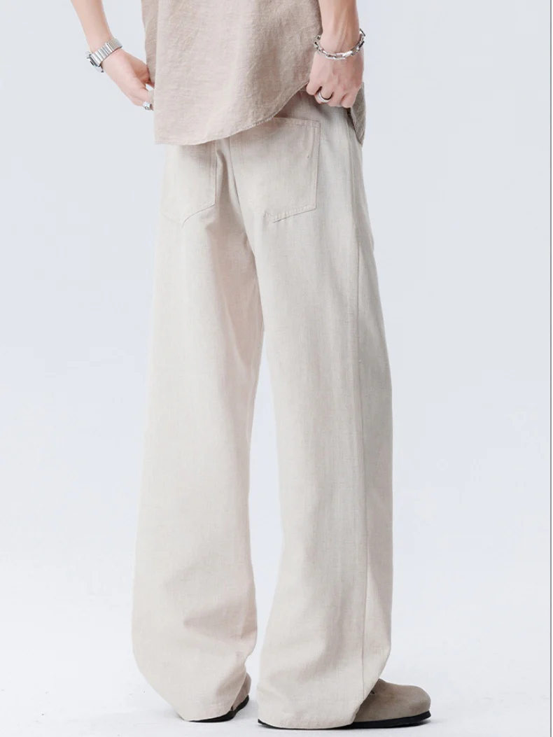 Old Money Style Flax Drape Pants - Image 3