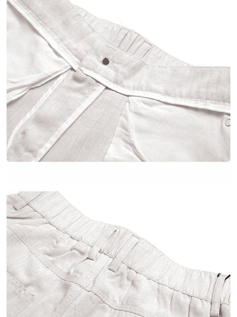 Old Money Style Flax Drape Pants - Image 5