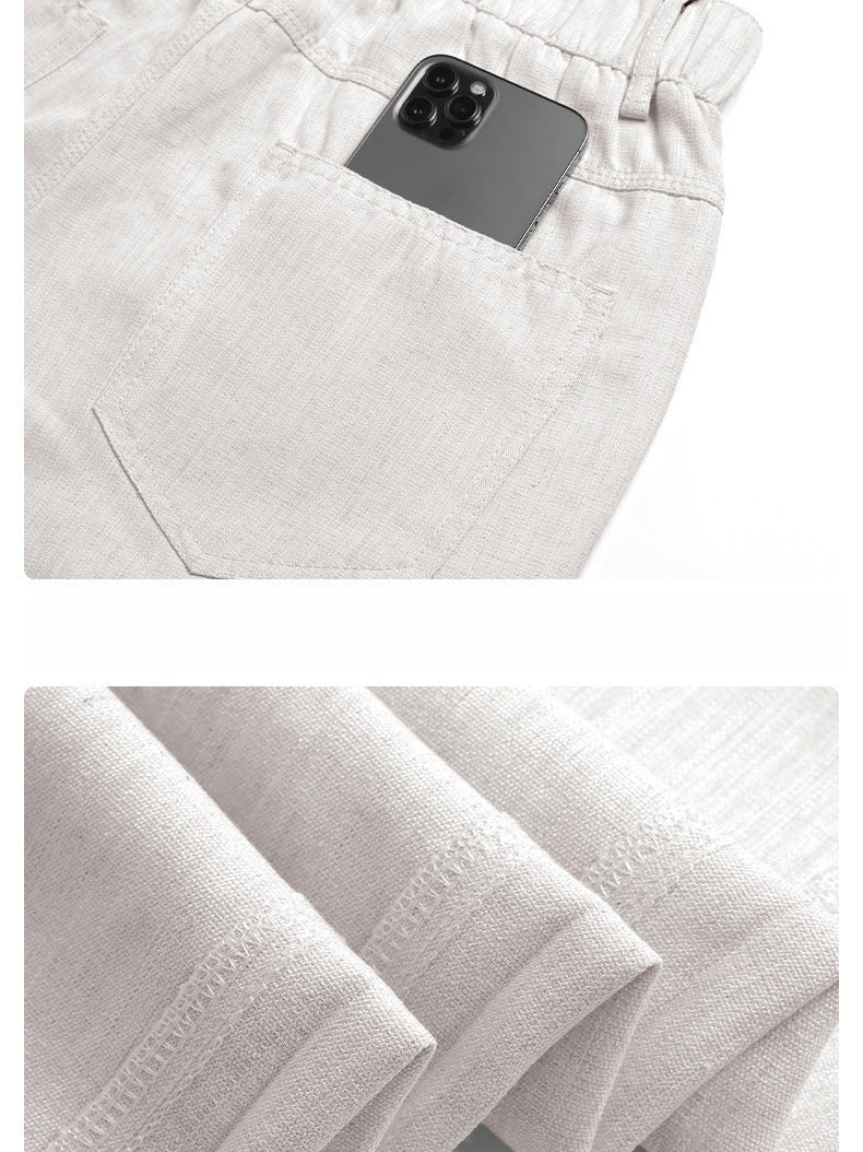 Old Money Style Flax Drape Pants - Image 6