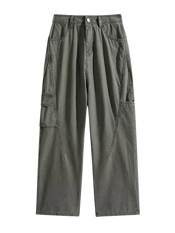 Distressed Patchwork Cargo Trousers - Image 8