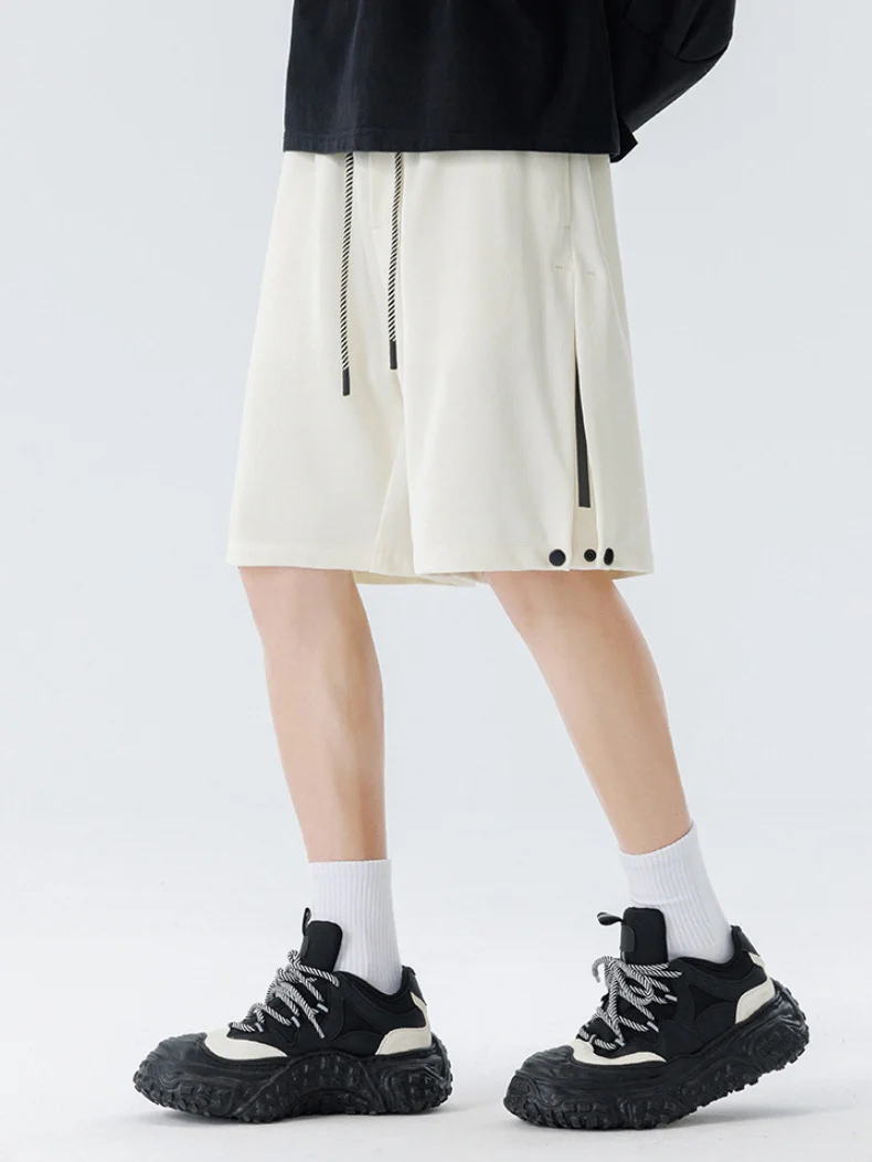 Side Slit Printed Five Points Shorts