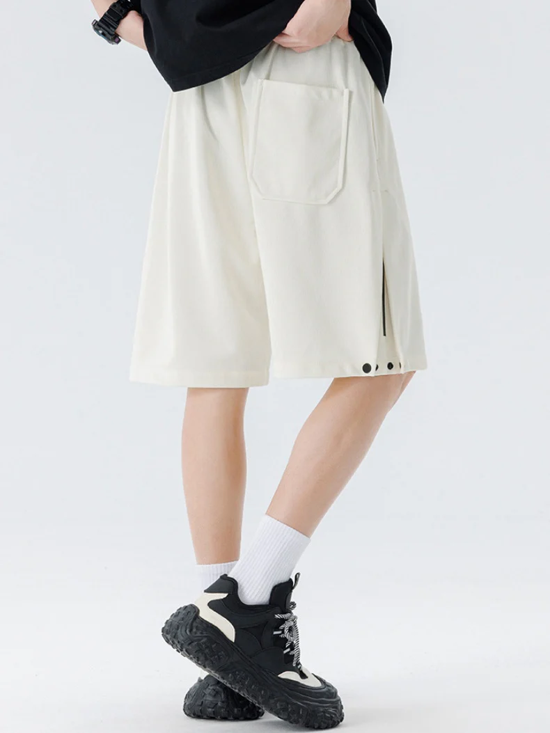 Side Slit Printed Five Points Shorts - Image 2