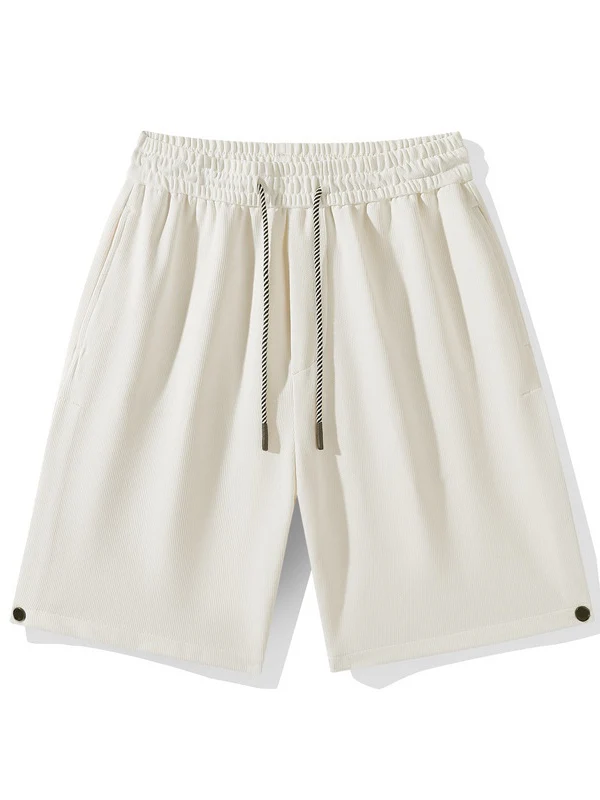 Side Slit Printed Five Points Shorts - Image 3