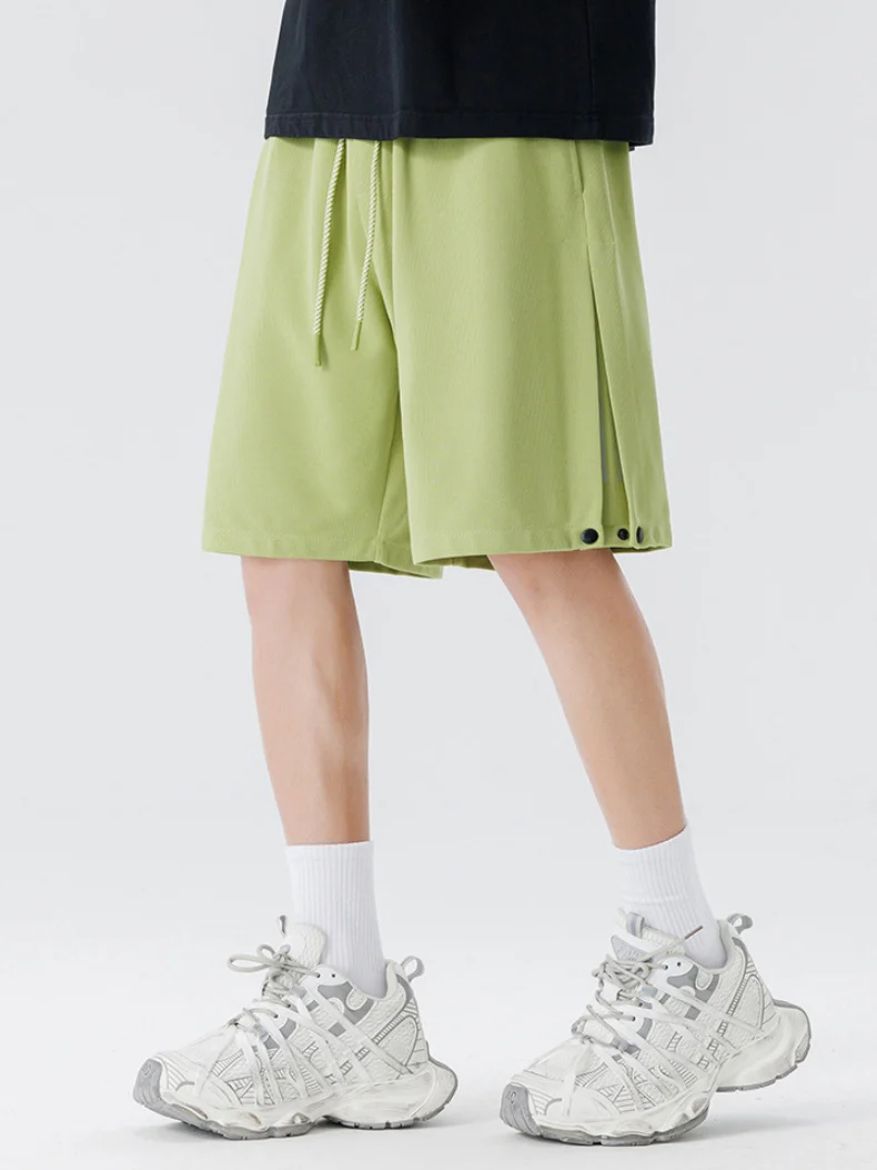Side Slit Printed Five Points Shorts - Image 4