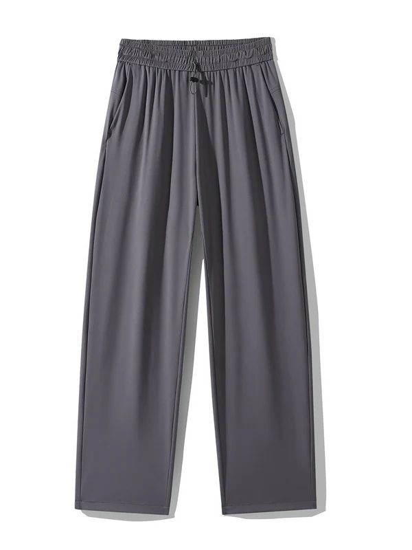 Cool Feeling Lightweight Loose-fit Straight-fit Dress Pants Pants - Image 7