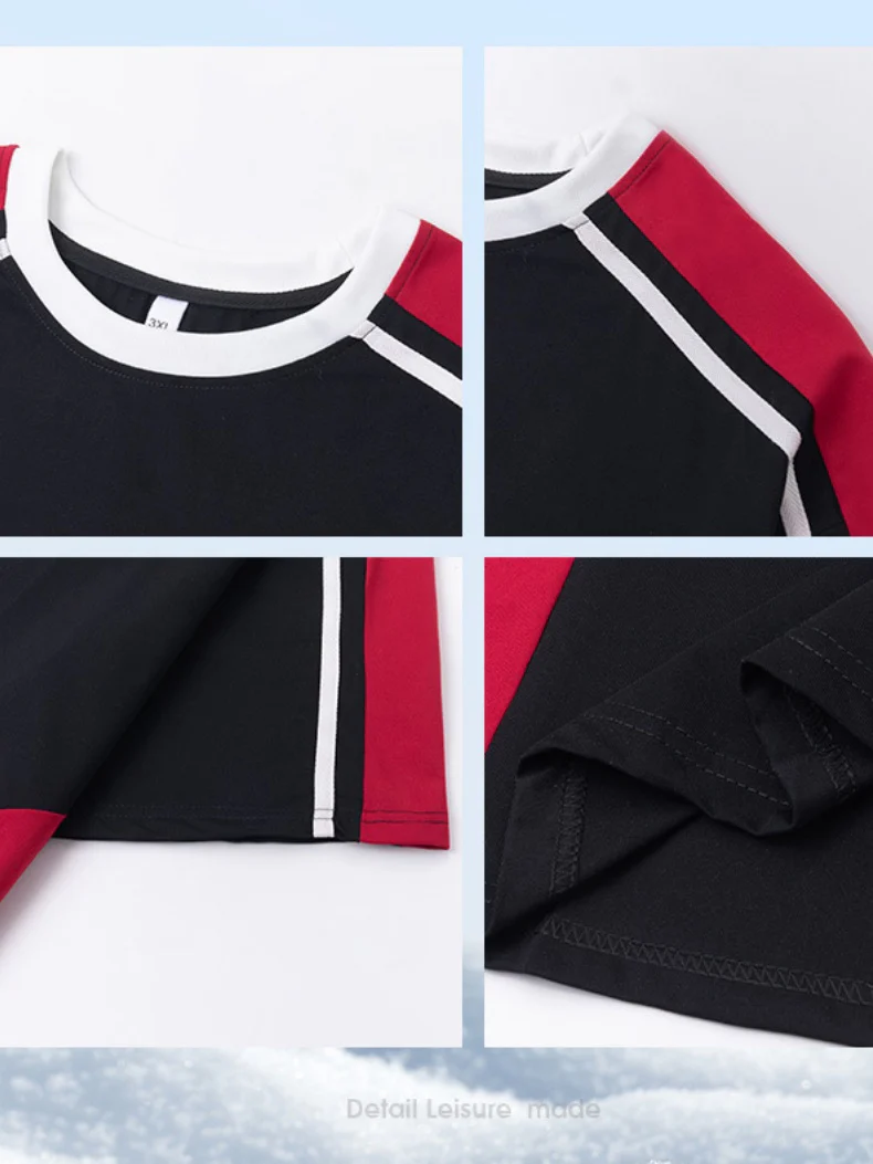 Retro Stripes Color-blocked T-shirts - Image 6