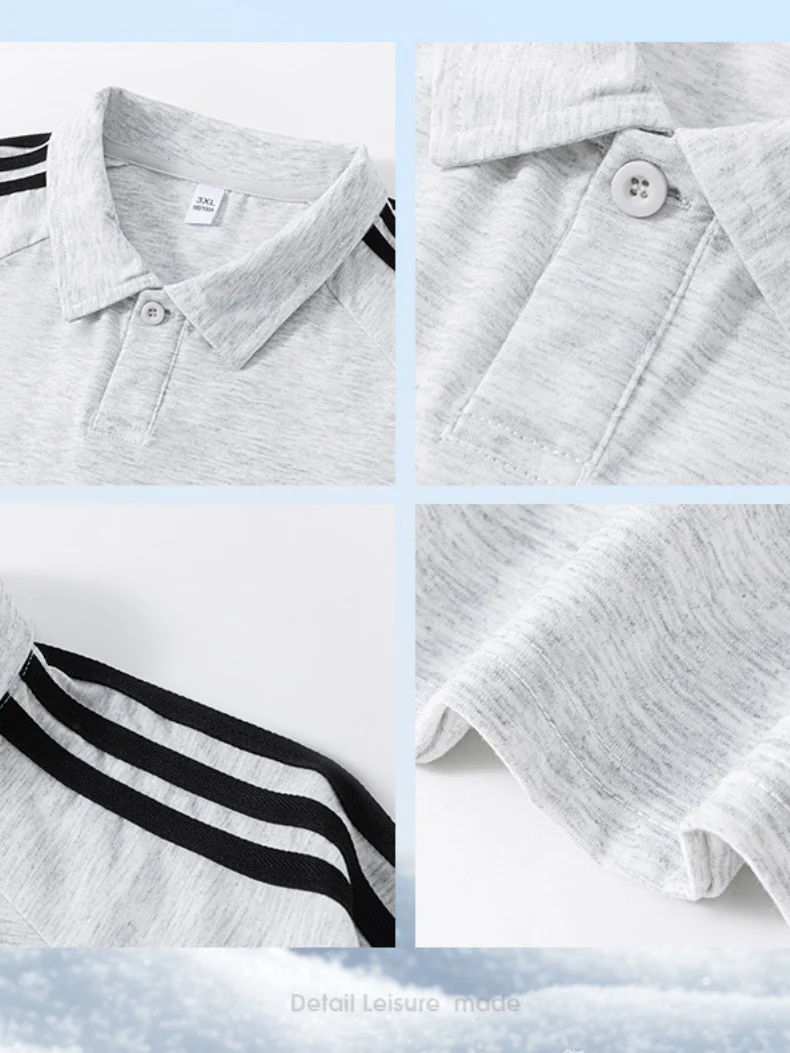 Stripes Patchwork Loose-fit POLO Shirt - Image 4