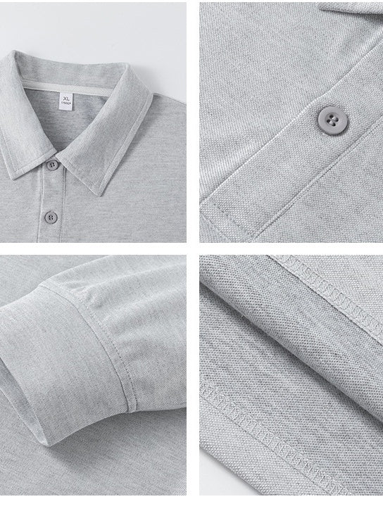 Solid Color Lapel Simplicity Polo - Image 5
