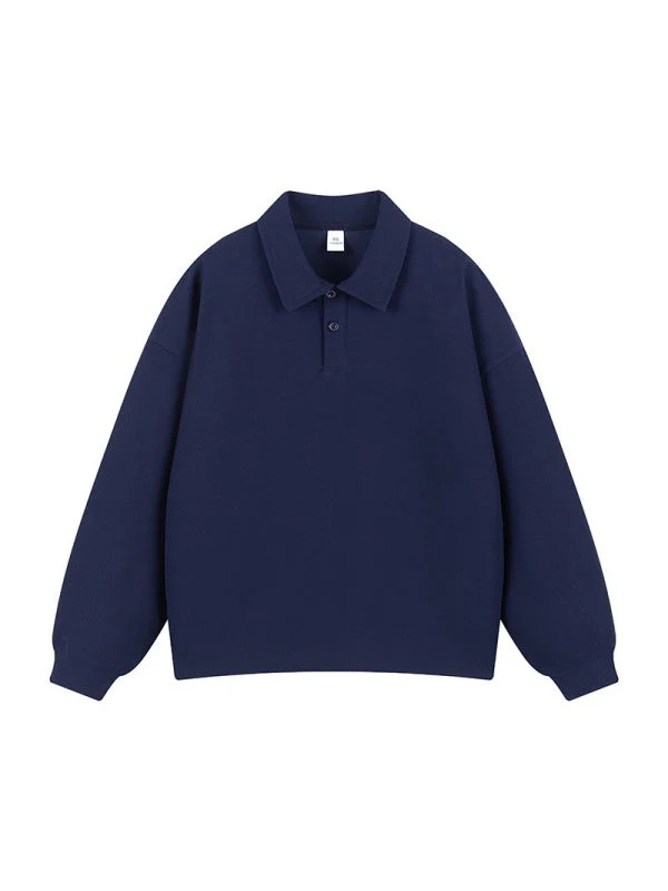 Solid Color Lapel Simplicity Polo - Image 9